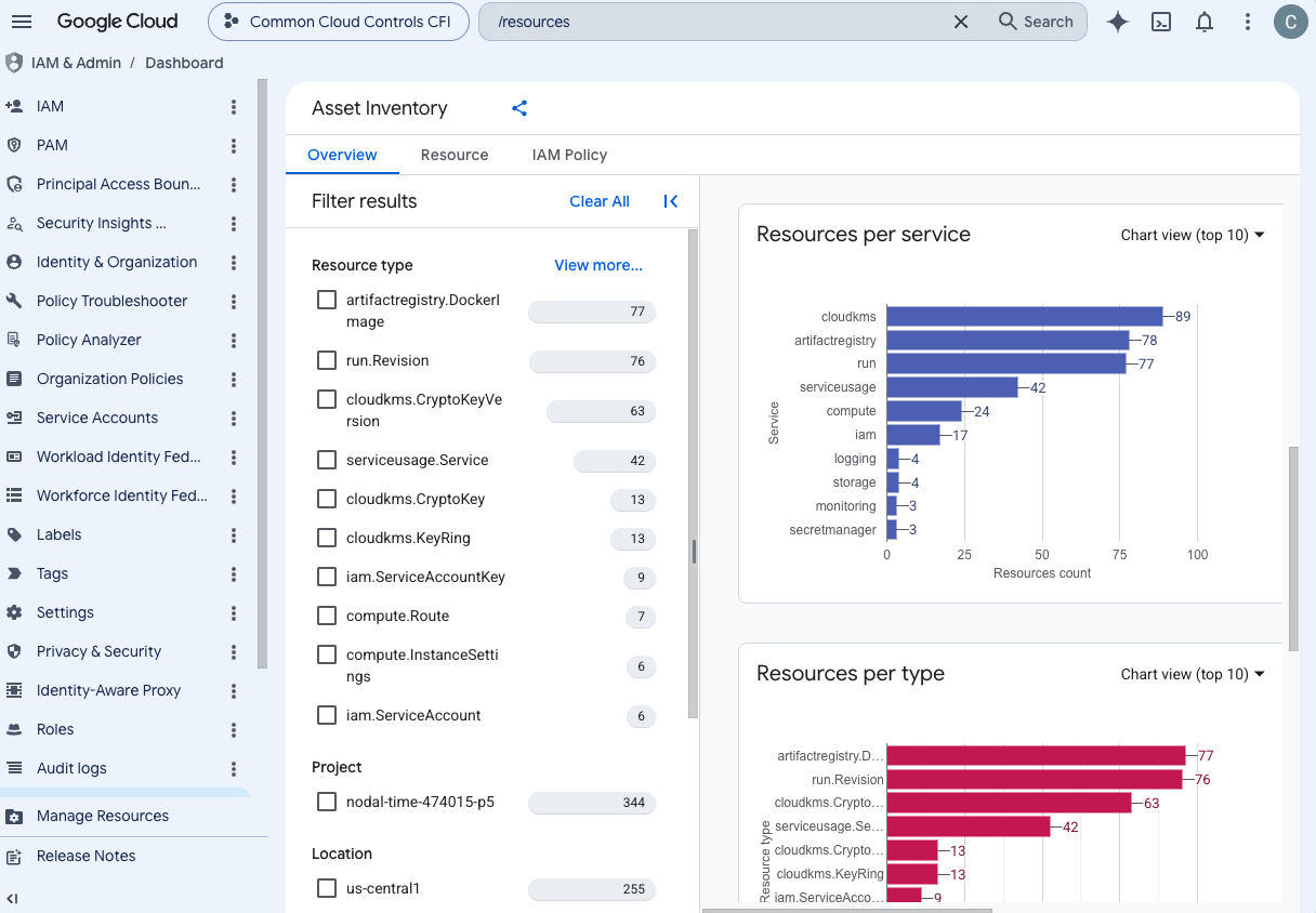 FINOS-CCC GCP integration environment console